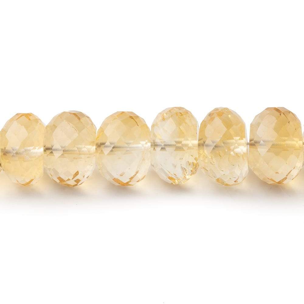 8.5-13mm Citrine Faceted Rondelle Beads 8.5 inch 33 pieces - Beadsofcambay.com
