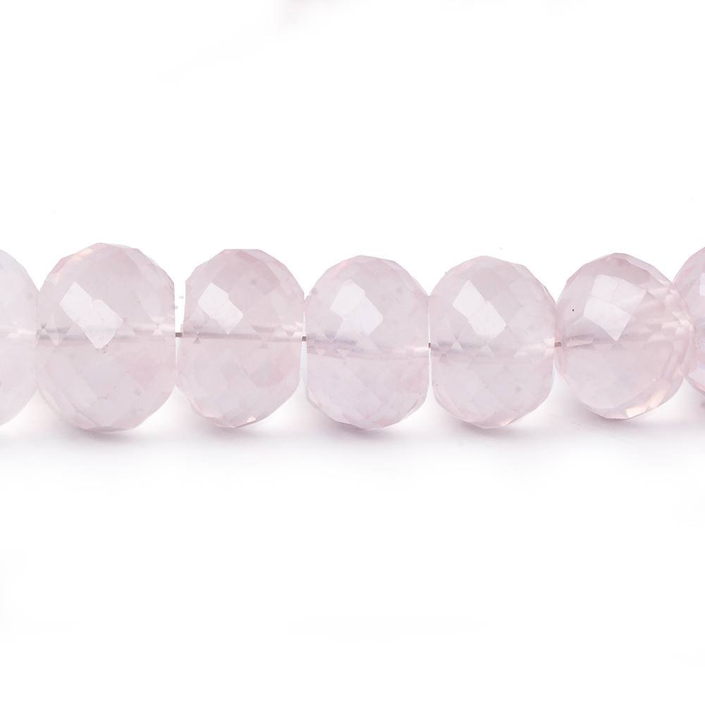 8.5-14mm Rose Quartz faceted rondelle beads 16 inch 50 pieces AA - Beadsofcambay.com