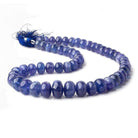 8.5-14mm Tanzanite Plain Rondelles 15 inch 55 Beads AA Grade - Beadsofcambay.com