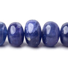 8.5-14mm Tanzanite Plain Rondelles 15 inch 55 Beads AA Grade - Beadsofcambay.com