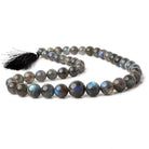 8.5-15.5mm Labradorite plain round beads 19 inch 43 pieces - Beadsofcambay.com