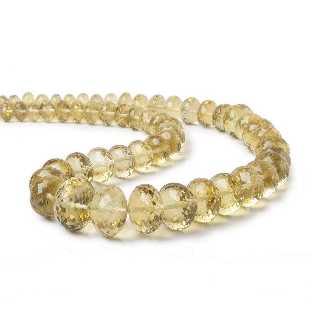 8.5-16mm Honey Quartz Faceted Rondelle 16 inch 54 pieces AA - Beadsofcambay.com