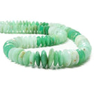 8.5-17mm Chrysoprase German Faceted Rondelle Beads 16 inch 108 pieces - Beadsofcambay.com
