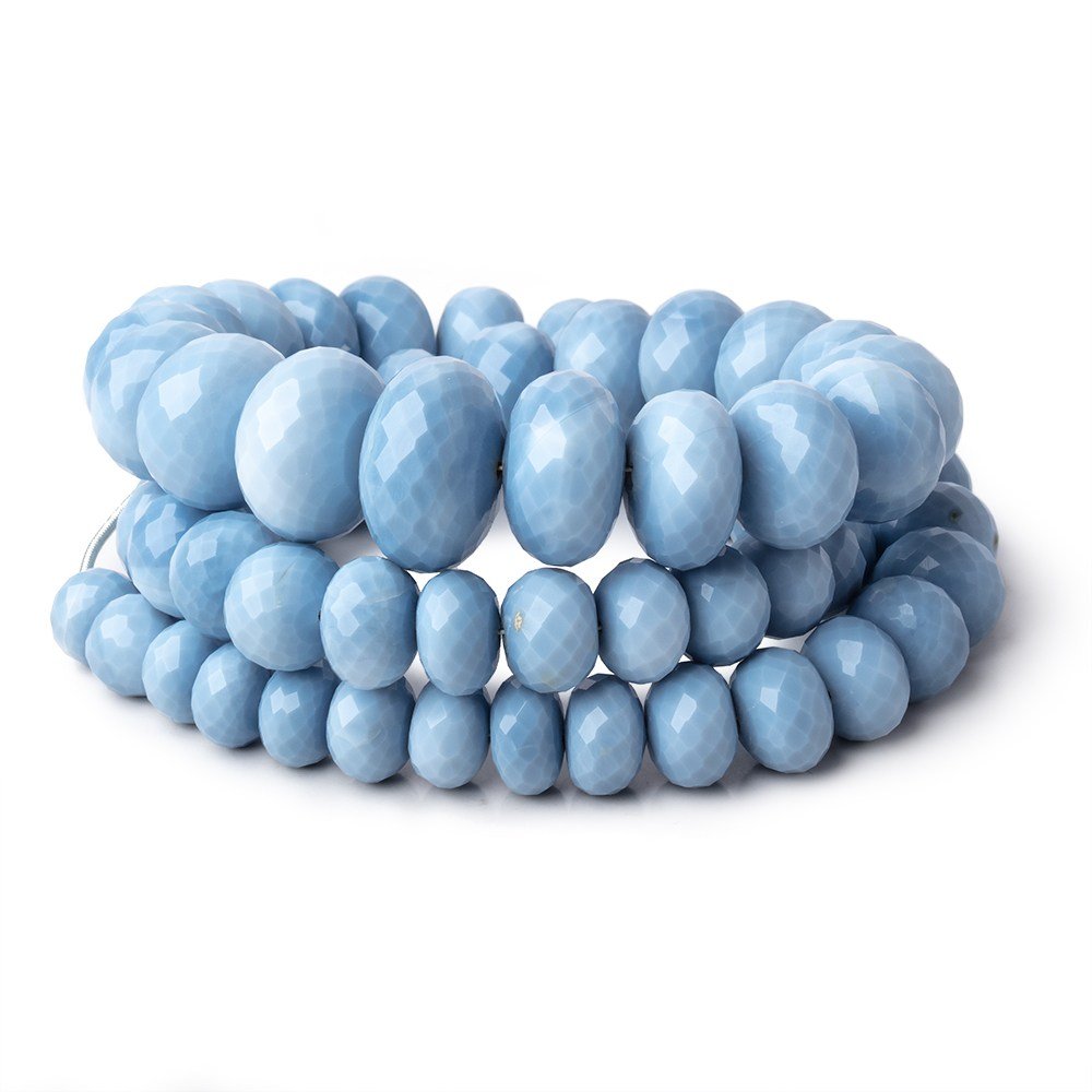 8.5-18mm Owyhee Blue Opal Faceted Rondelle Beads 20 inch 60 pieces AA - Beadsofcambay.com