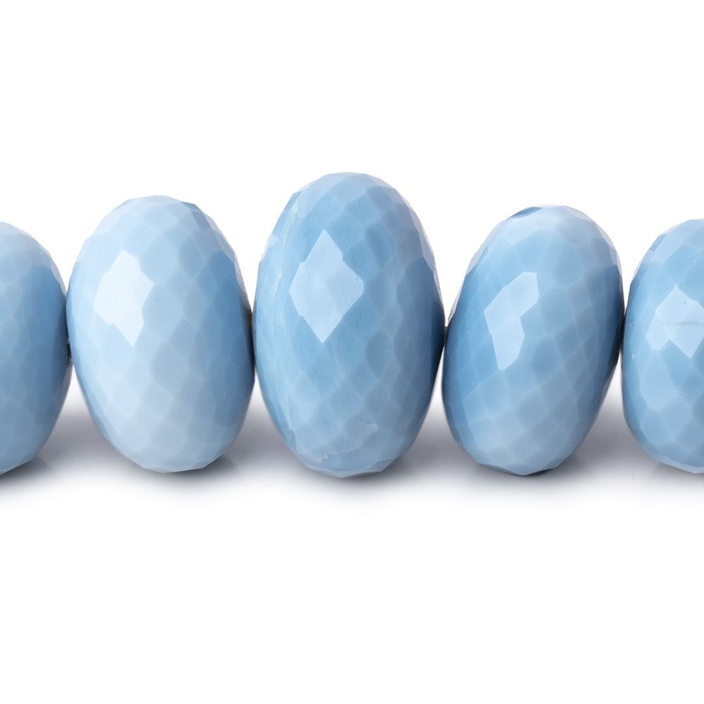 8.5-18mm Owyhee Blue Opal Faceted Rondelle Beads 20 inch 60 pieces AA - Beadsofcambay.com
