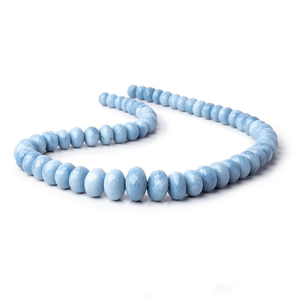 8.5-18mm Owyhee Blue Opal Faceted Rondelle Beads 20 inch 60 pieces AA - Beadsofcambay.com