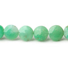 8.5-9.5mm Chrysoprase Faceted Coins 8 inch 23 beads - Beadsofcambay.com