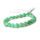 8.5-9.5mm Chrysoprase Faceted Coins 8 inch 23 beads - Beadsofcambay.com