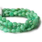 8.5-9.5mm Chrysoprase Faceted Coins 8 inch 23 beads - Beadsofcambay.com