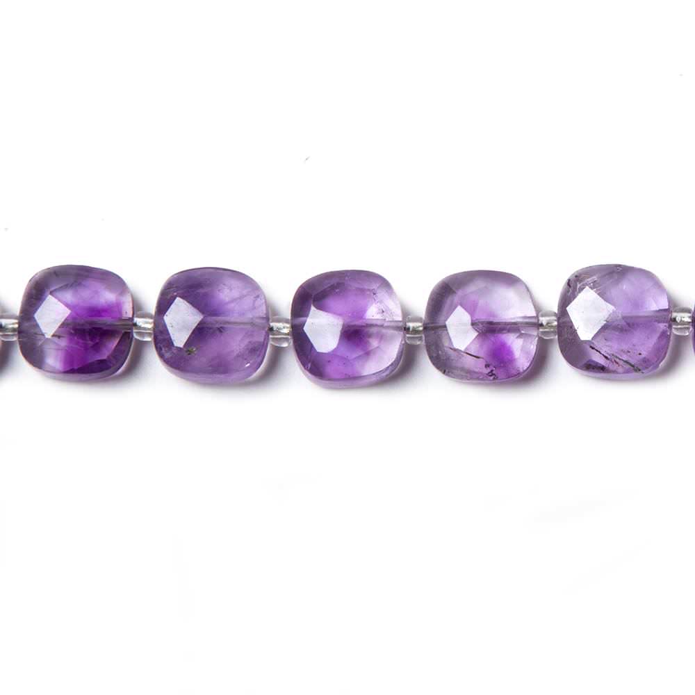 8.5-9mm Amethyst faceted pillow beads 14 inch 34 pieces - Beadsofcambay.com