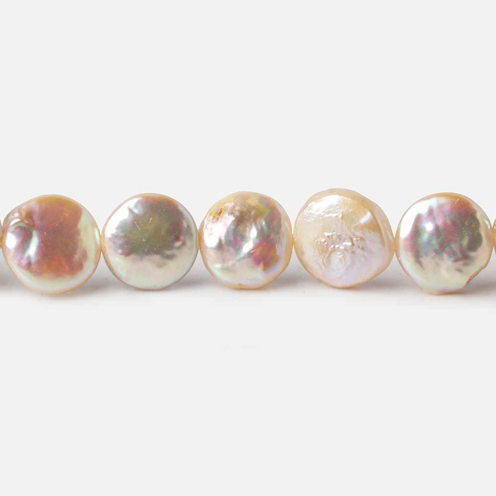 8.5-9mm Ballet Pink Petite Coin Freshwater Pearl 14 inch 40 pieces - Beadsofcambay.com