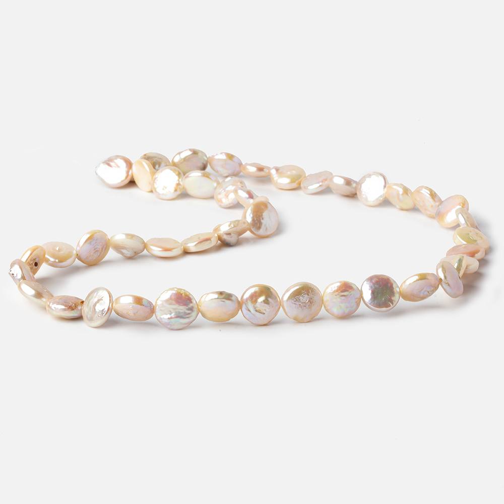 8.5-9mm Ballet Pink Petite Coin Freshwater Pearl 14 inch 40 pieces - Beadsofcambay.com
