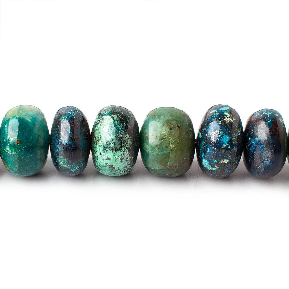 8.5-9mm Chrysocolla Plain Rondelle Beads 16 inch 61 pieces AA grade - Beadsofcambay.com