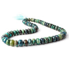 8.5-9mm Chrysocolla Plain Rondelle Beads 16 inch 61 pieces AA grade - Beadsofcambay.com