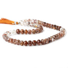 8.5-9mm Copper Rutilated Quartz plain rondelles 60 beads 16 inch - Beadsofcambay.com