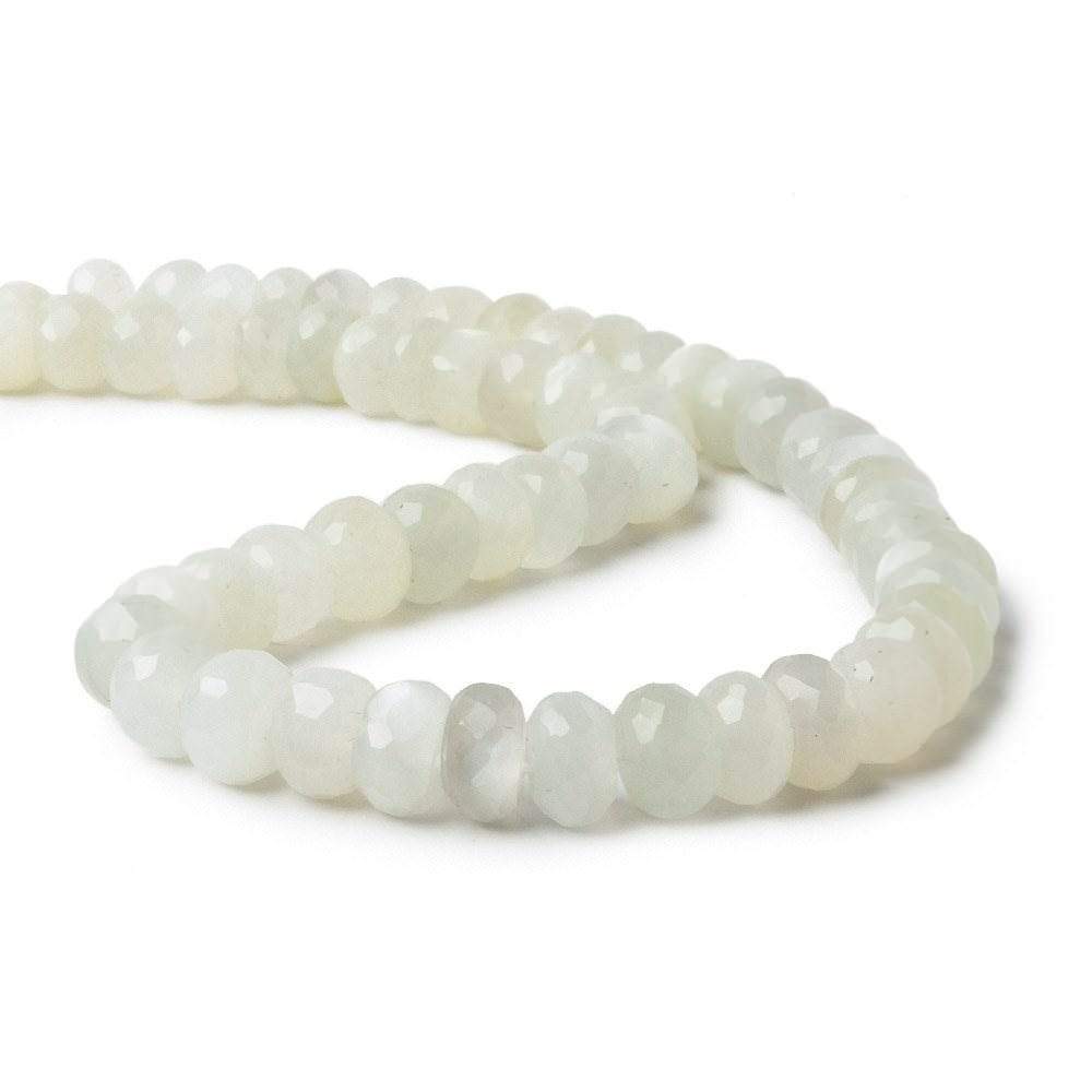 8.5-9mm Cream Moonstone faceted rondelle beads 13 inch 59 pieces AAA - Beadsofcambay.com