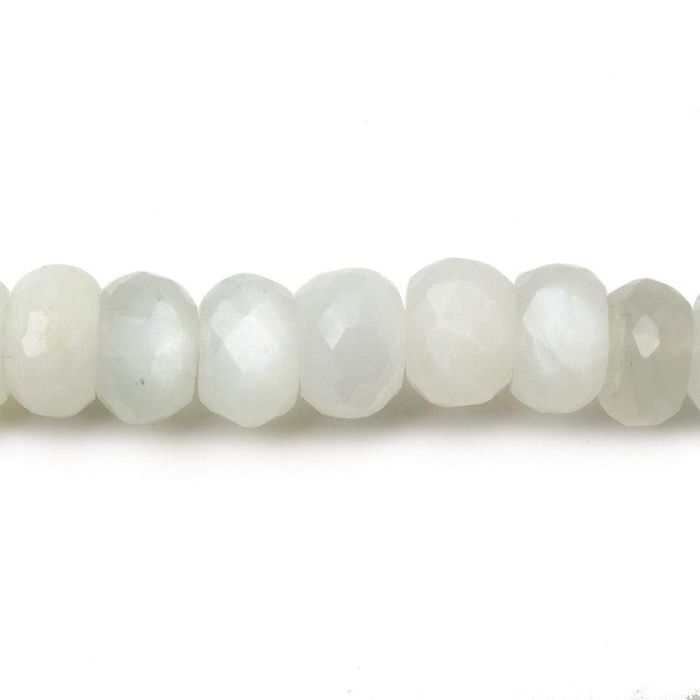 8.5-9mm Cream Moonstone faceted rondelle beads 13 inch 59 pieces AAA - Beadsofcambay.com