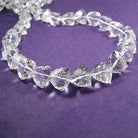 8.5-9mm Crystal Quartz Straight Drill Faceted Trillion 9 inch 25 pieces - Beadsofcambay.com