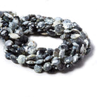 8.5-9mm Dendritic Opal faceted pillow beads 14 inch 33 pieces - Beadsofcambay.com