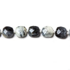 8.5-9mm Dendritic Opal faceted pillow beads 14 inch 33 pieces - Beadsofcambay.com