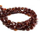 8.5-9mm Hessonite faceted pillow beads 14 inch 34 pieces - Beadsofcambay.com