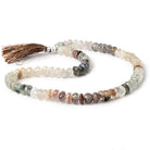 8.5-9mm Multi Rutilated Quartz Faceted Rondelle 15 inch 75 pieces A - Beadsofcambay.com