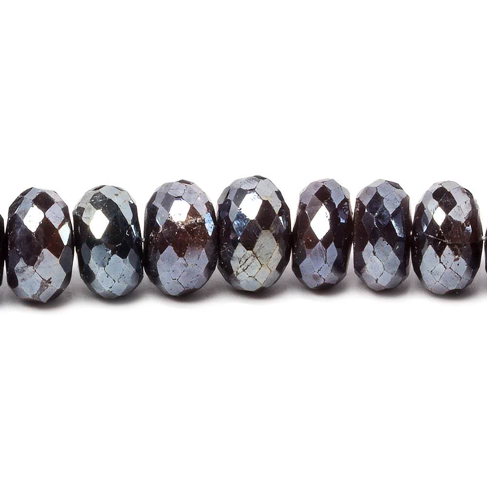 8.5-9mm Mystic Chocolate Moonstone faceted rondelle beads 15 inch 70 pieces - Beadsofcambay.com