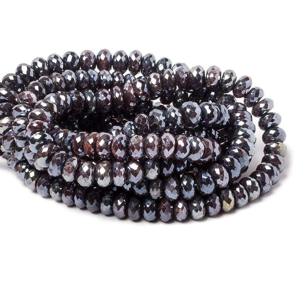 8.5-9mm Mystic Chocolate Moonstone faceted rondelle beads 15 inch 70 pieces - Beadsofcambay.com