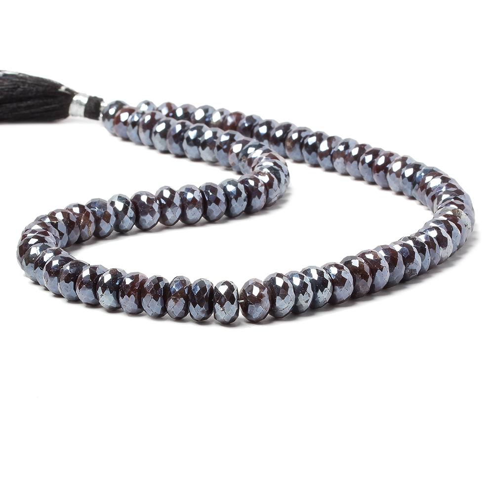 8.5-9mm Mystic Chocolate Moonstone faceted rondelle beads 15 inch 70 pieces - Beadsofcambay.com