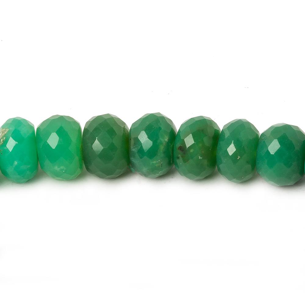 8.5-9mm Shaded Chrysoprase faceted rondelles 6 inches 24 beads - Beadsofcambay.com