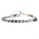 8.5-9mm Tourmalinated Quartz faceted pillow beads 14 inch 33 pieces - Beadsofcambay.com