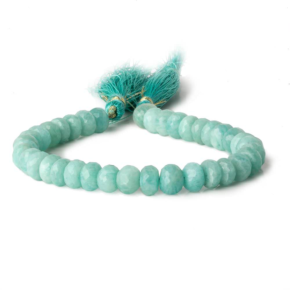 8.5mm Amazonite faceted rondelles 7.75 inch 35 beads A grade - Beadsofcambay.com