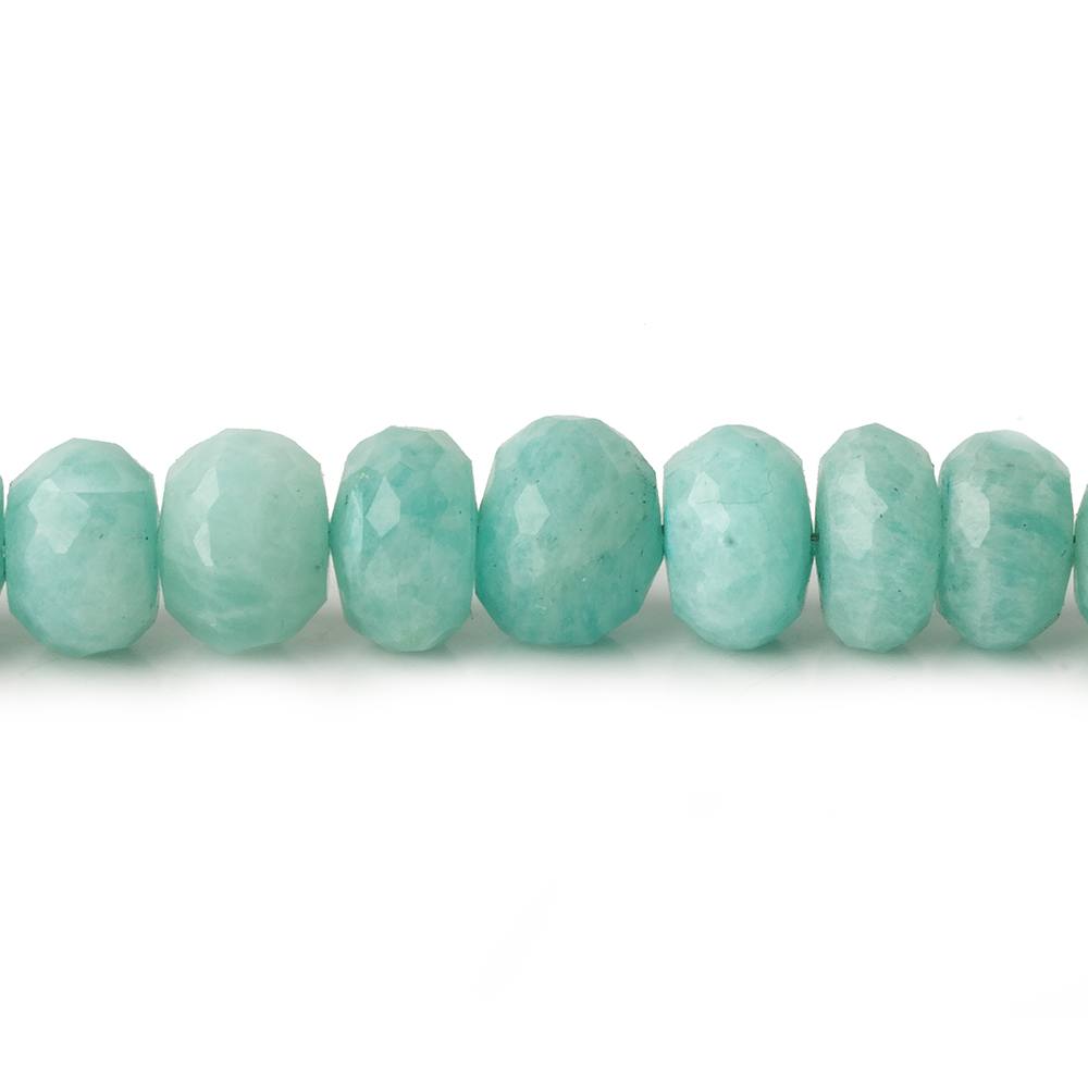 8.5mm Amazonite faceted rondelles 7.75 inch 35 beads A grade - Beadsofcambay.com