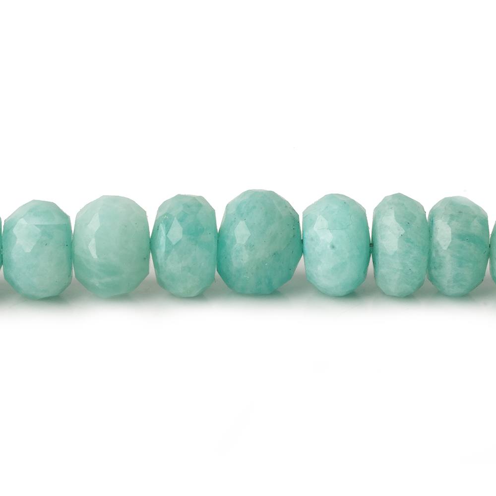 8.5mm Amazonite faceted rondelles 7.75 inch 35 beads A grade - Beadsofcambay.com