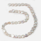 8.5mm Cream White Coin Freshwater Pearls 16 inch 40 pieces - Beadsofcambay.com