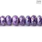 8.5mm Mystic Purple Moonstone 2mm Large Hole Faceted Rondelles 8 inch 34 Beads - Beadsofcambay.com