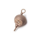 8.5mm Rose Gold plated Drusy Agate plain round Connector 1 piece - Beadsofcambay.com