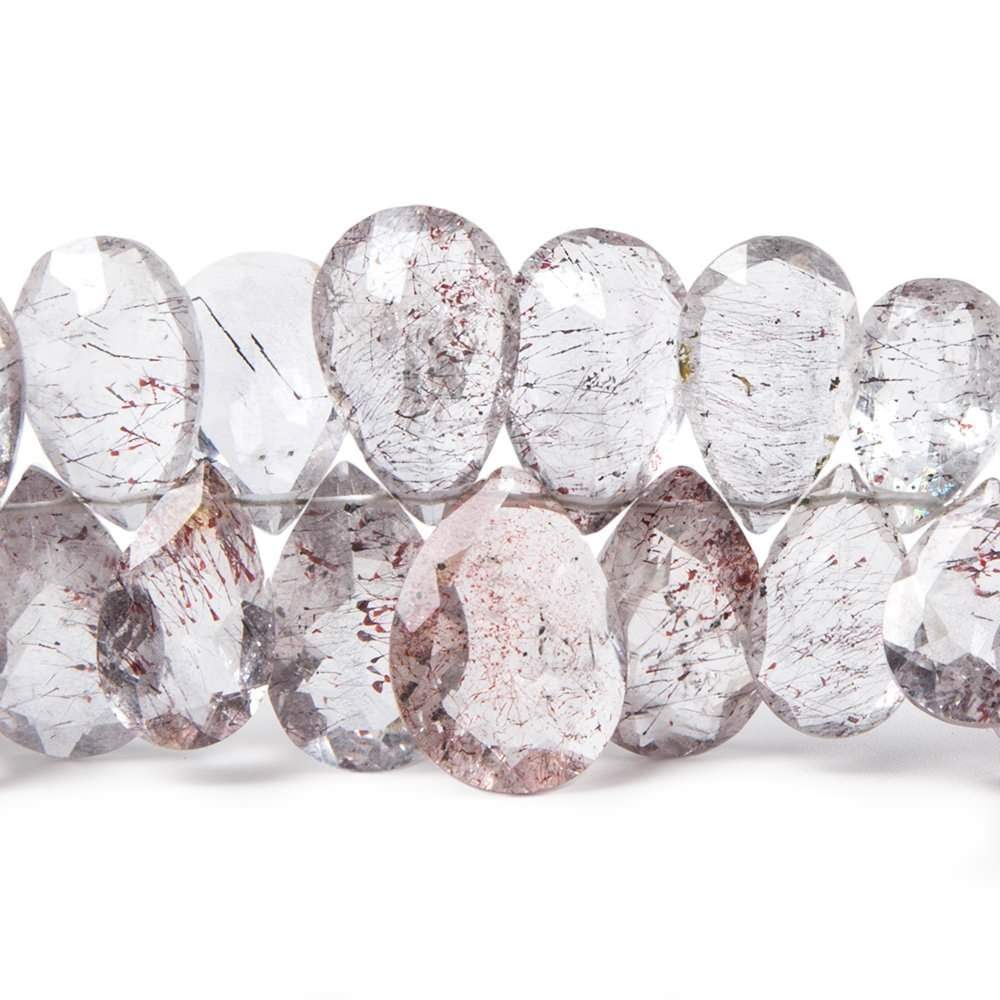 9x6-17x12mm Moss Amethyst Pavilion Faceted Pears 7 inch 47 beads - Beadsofcambay.com