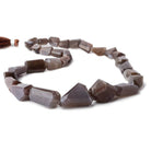8.5x5.5-23x16mm Chocolate Moonstone Faceted Nugget Beads 16 inch 29 pcs A - Beadsofcambay.com