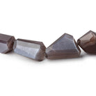 8.5x5.5-23x16mm Chocolate Moonstone Faceted Nugget Beads 16 inch 29 pcs A - Beadsofcambay.com