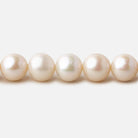 8.5x8-9.5x9mm Off White Off Round freshwater pearls 16 inch 47 pieces - Beadsofcambay.com