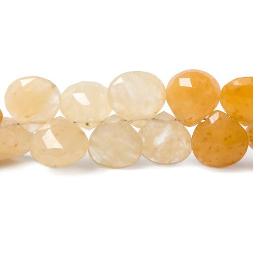 8.5x8.5mm Aragonite faceted heart beads 8 inch 48 pieces - Beadsofcambay.com