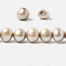 8.5x9.5-11x9.5mm Beige Silver Baroque 2.5mm large hole Pearls 15 in. 44 pcs - Beadsofcambay.com