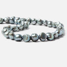 8.5x9.5-9.5x11.5mm Chambray Blue Baroque 2.5mm large hole Pearls 15 in. 43 pcs - Beadsofcambay.com
