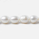 8.5x9.5-9.5x11mm White Straight Drill Baroque Freshwater Pearl 15.5 inch 39 pcs - Beadsofcambay.com