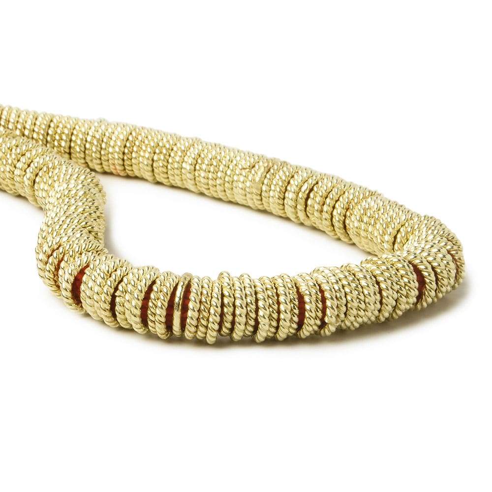 8mm 14kt Gold Plated Copper Jumpring 8 inch 145 pieces - Beadsofcambay.com