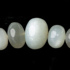 8mm - 20mm Sage Moontone plain rondelles 16 inch 51 beads A - Beadsofcambay.com
