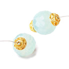 8mm 22kt Gold plated Copper Bead Cap Simple Arch 8 inch 54 pieces - Beadsofcambay.com