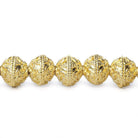 8mm 22kt Gold Plated Copper Bead Roval Petite Persian 8 inch 28 pieces - Beadsofcambay.com