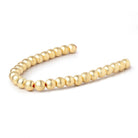 8mm 22kt Gold plated Copper Brushed Round Beads 8 inch 27 pieces - Beadsofcambay.com